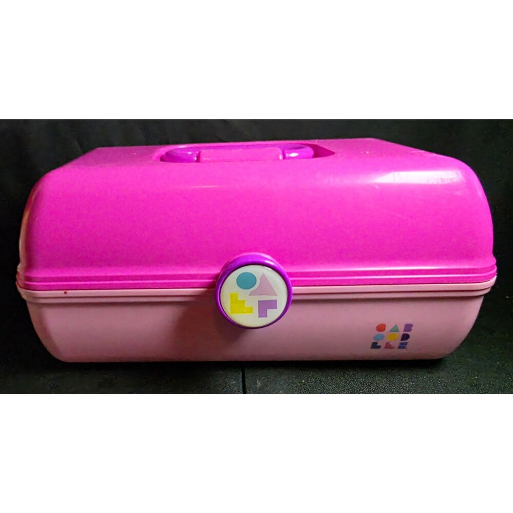 Caboodles Model 5626 Pink Makeup Cosmetic Organizer Case Mirror Tray Made USA